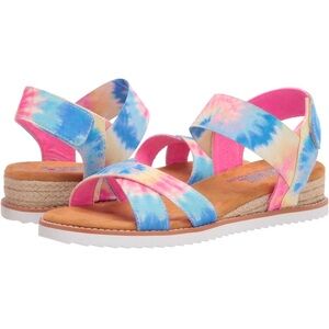 BOBS Sketchers Dessert Kiss Sweet Seasons Tie Dye Cross Strap Sandals 11